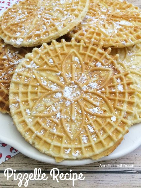 Pizzelles are a delicious Italian wafer cookie that my grandmother made every year for Christmas! Light and crispy, these buttery vanilla pizzelles are great for the holidays, dessert, or anytime. Your family will gobble these right up. Pizelle Recipe, Anise Extract, Wafer Cookie, Pizzelle Cookies, Pizzelle Recipe, Wafer Cookies, Italian Cookies, Köstliche Desserts, My Grandmother