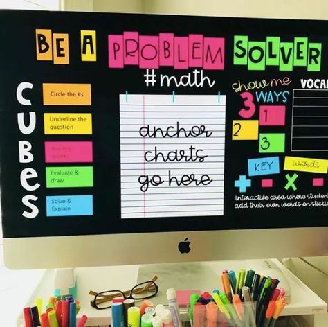 Classroom Math Wall, Maths Project, Math Bulletin Boards, Easy Math, Math Wall, Elementary Math Classroom, Math Classroom Decorations, Middle School Math Classroom, Fifth Grade Math