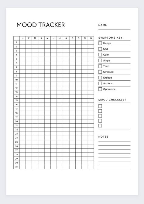 Pin on Planners Feelings Journal Template, Mood Calendar Ideas, Mood Tracker Journal Ideas, Mood Template, Emotion List, Emotion Journal, Mood Tracker Template, Health Binder, Mood Planner