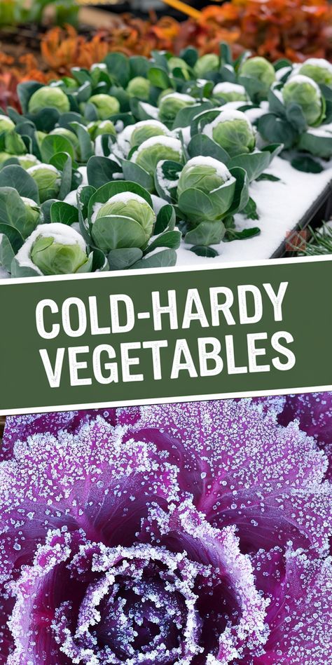 Create a thriving winter garden with these 25 frost-resistant vegetables that can handle the cold! Perfect for gardening enthusiasts looking to keep their harvest going, this guide covers tough veggies that defy frost, so your garden can stay productive all season long. Learn which plants can brave the chill, from robust greens to nutrient-packed roots, and enjoy fresh food throughout the winter. Click now to explore winter gardening essentials and save for your next planting season! Veggies To Grow, Growing Winter Vegetables, Cold Climate Gardening, Gardening Essentials, Winter Veggies, Winter Greenhouse, Vegetables To Grow, Winter Vegetables Gardening, Winter Gardening