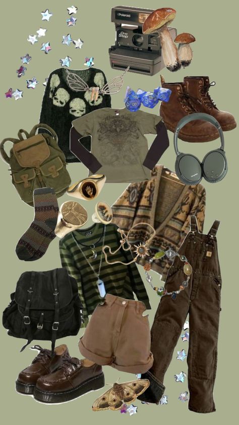 goblin core moment Goblin Core Outfit, Fairygrunge Aesthetic, Goblincore Outfits, Goblincore Aesthetic, Silly Clothes, Goblin Core, Earthy Outfits, Aesthetic Style, Cool Fits