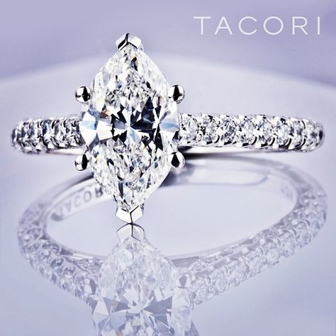 Capri Jewelers Arizona ~ www.caprijewelersaz.com Make your Marquis. TACORI Engagement Rings Settings, Tacori Engagement Rings, The Golden Hour, Unique Diamond Engagement Rings, Jewelry Showcase, Engagement Rings Marquise, Unique Diamonds, Bling Rings, Dream Ring