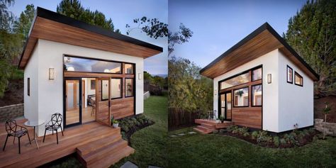 Avava’s tiny houses take less than six weeks to build Design Case Mici, Small Luxury Homes, Backyard Guest Houses, Pre Fab Tiny House, Tiny House Exterior, Real Estat, Backyard Office, Modern Tiny House, Tiny House Movement