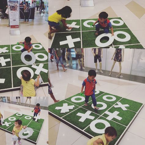 Interactive Ideas For Events, Interactive Art Installation Ideas, Mall Activation Ideas, Interactive Design Installation, Mall Games, Interactive Art Ideas, Activation Games, Exhibition Activities, Giant Tic Tac Toe