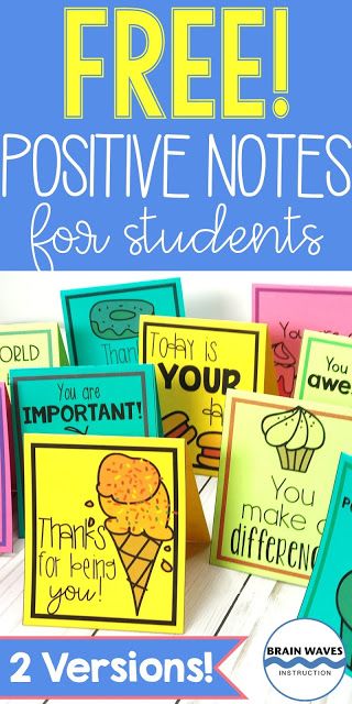 Brain Waves Instruction: Positive Notes for Students Good Note Home From Teacher, Positive Parent Notes From Teacher, Positive Notes For Students, Positive Notes Home, Kindness Notes, Notes For Students, Encouragement Notes, Classroom Discipline, Motivational Notes