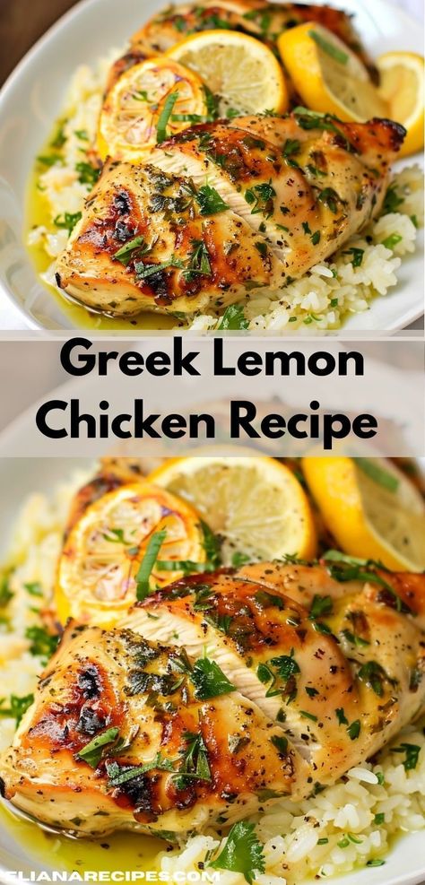 What's a great chicken recipe for dinner? This Greek Lemon Chicken! It’s one of the most flavorful chicken dinner ideas, perfect for crockpot chicken recipes and lemon recipes lovers. Great for any dinner setting. Healthy Dinner Greek, Dinner On A Diet, Dinner Ideas Fresh, Lean Chicken Meals, Greek Lemon Chicken Crockpot, Easy Greek Chicken Recipes, Chicken Oregano Recipes, Lemon Chicken Couscous, Chicken Dinner Recipes Keto