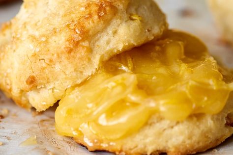 Recipe: Fast and Fancy Lemon Biscuits | Kitchn Heavy Cream Recipes, Easy Skillet Dinner, Lemon Biscuits, Challah French Toast, Best Brunch Recipes, Creamy Scrambled Eggs, Cream Of Broccoli Soup, Cream Biscuits, Recipe 30