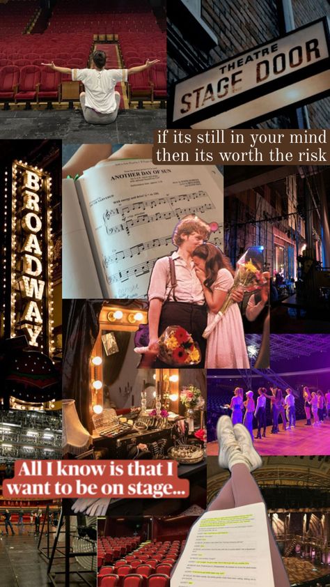 Musical Theatre Collage, Broadway Performer Aesthetic, Thespian Aesthetic, Theater Collage, Theater Kid Aesthetic, Theatre Kid Aesthetic, Theatre Collage, Musical Theatre Aesthetic, Musical Set Design