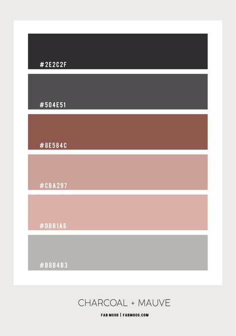 charcoal and mauve , charcoal and mauve color scheme, charcoal grey and mauve pink color palette #color #colorpalette #mauve #mauvecharcoal #colorcombo Pink And Brown Room Ideas, Brown Room Ideas, Pink And Brown Room, Bedroom Mauve, Bedroom Colour Schemes Neutral, Peach Color Schemes, Earth Tone Bedroom, Brown Room, Peach Color Palettes