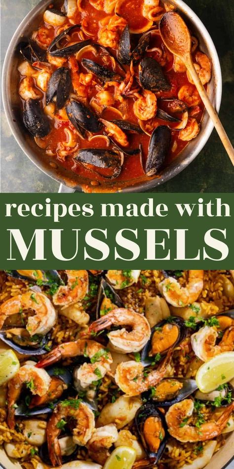 Craving seafood? These Mussel Recipes are a must-try! From Easy Beer Mussels to a flavorful Seafood Paella, satisfy your cravings now. Portuguese Mussels Recipe, Italian Seafood Salad Recipe, Muscles Recipe, Drunken Mussels, Easy Mussels Recipe, Mussels Recipes, Mussel Recipes, Seafood Jambalaya, Baked Mussels