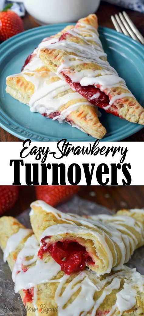 Strawberry turnovers are filled with sweet strawberries in a buttery, flaky puff pastry. A perfect summer indulgence, that everyone will love.