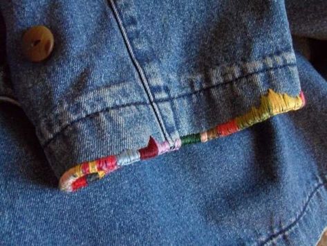 Monday Morning Inspiration/Visible Mending | Rhonda's Creative Life | Bloglovin’ Mending Clothes, Denim Embroidery, Sew Ins, Visible Mending, Bohol, 자수 디자인, Embroidered Clothes, Embroidery Inspiration, Diy Embroidery