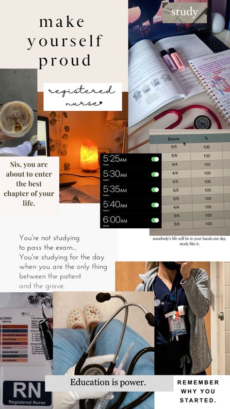 Future Nurse Motivation, Vision Board Ideas For Nurses, Nursing School Grades, Vison Boards Ideas Nursing, Nursing Student Routine, Tips For Nursing School, Nurse Study Aesthetic, Nursing School Background, Nursing School Goals