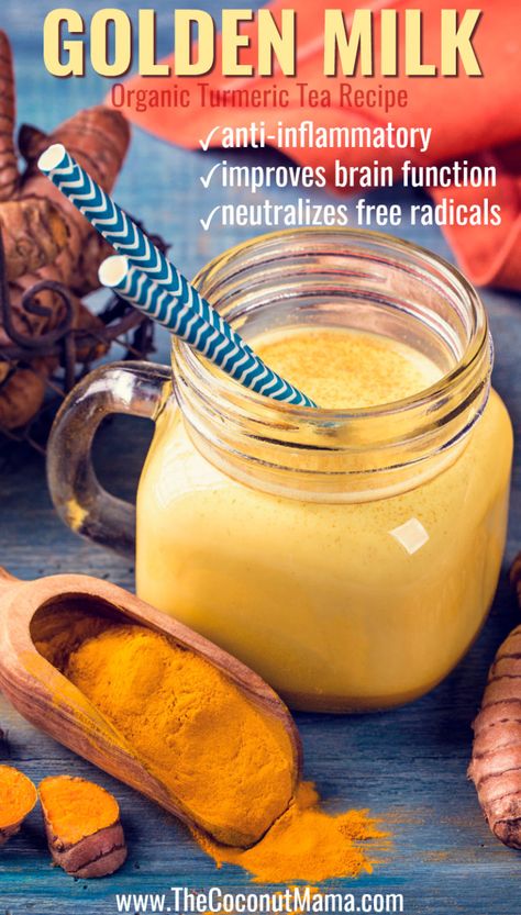 Cough And Chest Congestion Relief, Canna Butter, Turmeric Milk Recipe, Health Resolutions, Golden Milk Recipe, Turmeric Tea Recipe, Turmeric Milk, Turmeric Recipes, Brown Spots Removal