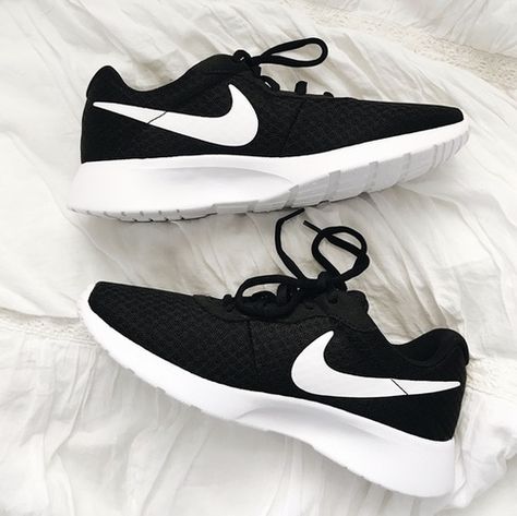 Nike women's tanjun shoe in black | best running shoes | Nike sneakers black Kasut Nike, Nikes Shoes, Sneaker Outfits, Sneaker Nike, Fitness Outfits, Black Nike Shoes, Sneakers Fashion Outfits, Best Running Shoes, Womens Shoes High Heels