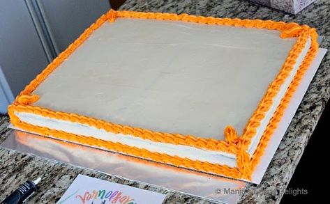 Manju's Eating Delights: The making of a Full Sheet Cake at home Full Sheet Cake Size, 50th Birthday Sheet Cake Ideas, Two Layer Sheet Cake, Large Sheet Cake, How To Make Sheet Cake, Layered Sheet Cakes With Filling, Decorating Sheet Cakes Ideas, Layered Sheet Cake, Elegant Sheet Cake