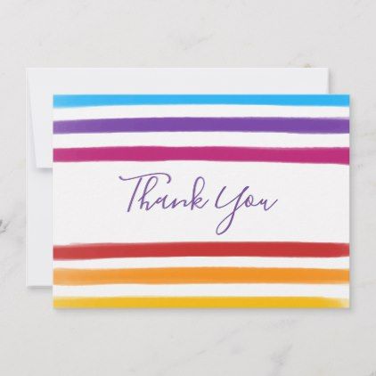 Diy Cards Thank You, Rainbow Cards, Simple Cards Handmade, Cute Thank You Cards, Washi Tape Cards, Handmade Thank You Cards, Thank You Card Design, Custom Thank You Cards, Rainbow Card