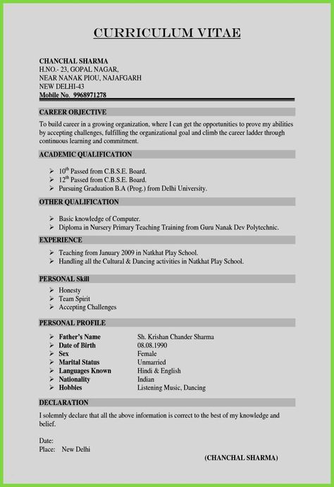 Resume For Students With No Experience, Sample Of Resume, Resume Format For Experienced, No Experience Resume, Cv Format For Job, Latest Resume Format, Resume Format Free Download, Free Resume Format, Cv Resume Sample