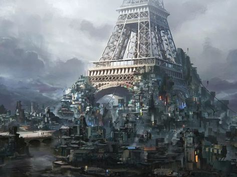 The 16 Most Beautiful Dystopian Landscapes on r/CyberPunk | Inverse Coffee Draw, Paris People, Dystopian Art, Dystopian Aesthetic, Apocalypse Aesthetic, Eco City, Cyberpunk City, Arte Cyberpunk, Fantasy City