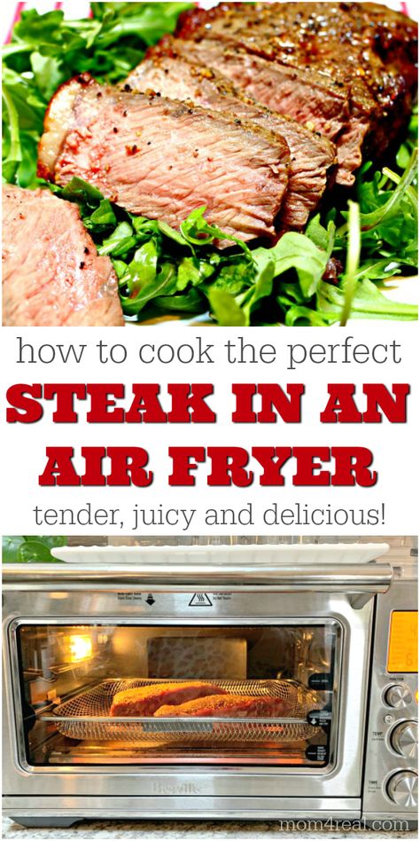 How To Cook A Steak In The Air Fryer, Air Fry Steak Recipes, Steak In Air Fryer Oven, Sirloin Air Fryer Recipes, How To Cook Steak In Air Fryer, Steak In The Airfryer, Air Fryer Round Steak, Steak In Air Fryer How To Cook, Digital Air Fry Oven Recipes