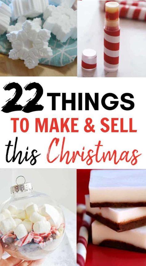 Christmas gifts you can make from home. DIY Christmas gift ideas to sell at craft fairs and holiday markets. Popular things to make and sell at craft fairs and online stores like Etsy and Shopify. Here are 22 easy things to make and sell from home to make money for the holidays. These ideas also make amazing gifts if you want to give handmade items as teacher's gifts or hostess gifts. Christmas Ideas To Sell, Christmas Crafts To Sell Handmade Gifts, Craft Fair Ideas To Sell, Things To Make And Sell, Ideas To Sell, Sell Easy, Christmas Crafts To Sell, Christmas Gifts To Make, Christmas Craft Fair