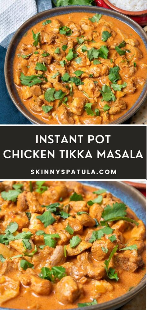 Tika Masala Recipe Instant Pot, Chicken Masala Instant Pot, Tiki Masala Recipe Crock Pot, Pressure Cooker Chicken Tikka Masala, Chicken Tikka Masala Recipes Instant Pot, Instant Pot Chicken Masala, Instant Pot Indian Food, Instapot Chicken Tikka Masala Recipes, Instant Pot Tandoori Chicken