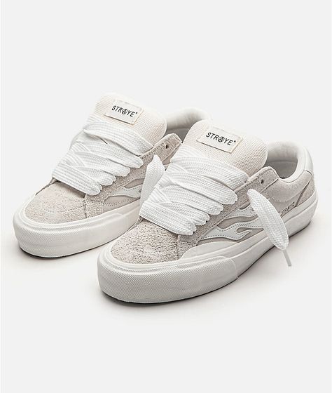 Straye Logan Puff Cream Skate Shoes Straye Logan Puff, Straye Shoes, Pretty Sneakers, Hype Clothing, Kicks Shoes, Shoes Outfit Fashion, High Heel Sneakers, Cream Shoes, Fresh Shoes