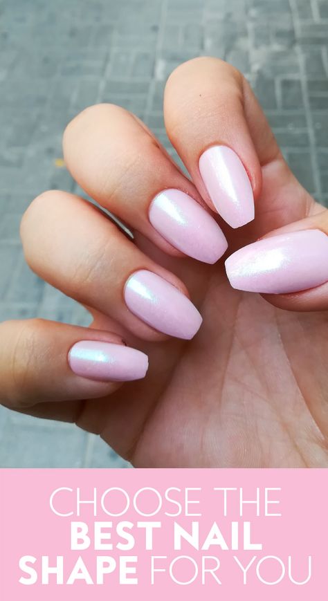 Nails For Large Nail Beds, Nail Shapes Coffin Short, Square Oval Shaped Nails, Natural Acrylic Nail Shape, Coffin Or Square Nails, Trending Nail Shapes 2023, Nail Shapes For 2023, Nail Styles For Wide Nail Beds, Simple Nail Shapes