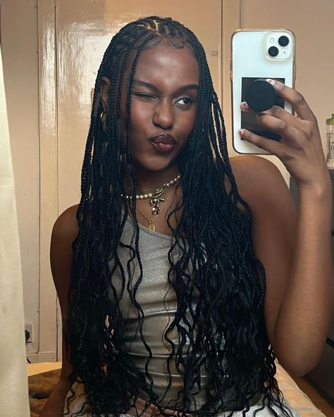 Tyla Braids Fulani, Tyla Braids Styles, Tyla Hairstyles, Sushi Wrap, Braids For Black, Box Braids Hairstyles For Black Women, Braided Cornrow Hairstyles, Cute Box Braids Hairstyles, Braids Hairstyles Pictures