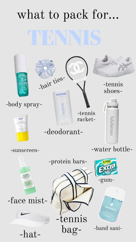 #summervibes#tennis#tennisball#shuffles What To Put In Your Tennis Bag, What To Put In Tennis Bag, Tennis Bag Essentials List, Tennis Must Haves, Tennis Basics, Tennis Bag Essentials, Tennis Essentials, Tennis Things, Tennis Core