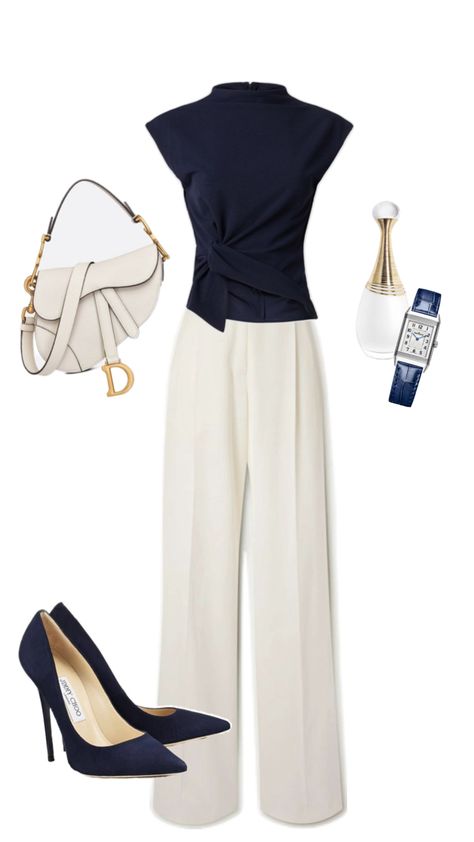 chic, elegant, classy style Modern Elegance Outfit, Simple Elegant Clothes Casual, Ivory Outfits For Women Classy, Elegant Sophisticated Style Classy, Casual Elegant Outfits Women Classy, Diva Chic Style, Office Appropriate Outfits, Rich Style Outfits Classy, Classy Timeless Outfits