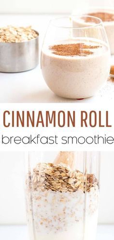 Cinnamon Roll Breakfast, Menu Sarapan Sehat, Cinnamon Breakfast, Resep Smoothie, Soya Mumu, I Heart Naptime, Breakfast Smoothie Recipes, Smoothie Drink Recipes, Healthy Breakfast Smoothies