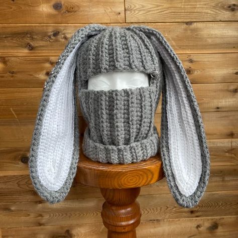 Crochet bunny balaclava pattern, easy crochet pattern, bunny balaclava, balaclava, diy balaclava Crochet Bunny Mask, Crochet Bunny Baklava Hat, Balaclava Crochet Bunny, Crochet Ski Mask With Ears, Crochet Bunny Balaclava Pattern, Bunny Crochet Hat Pattern, Bunny Balaclava Crochet Pattern Free, Bunny Baclava Hat Crochet, Bunny Balaclava Crochet Pattern