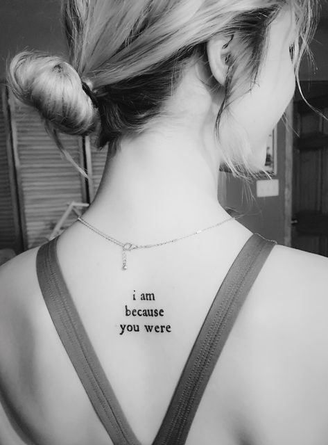 Tattoo Quotes For Moms Daughters, Mother Quote Tattoo Ideas, Grand Mother Tattoo Ideas, For Her Always Tattoo, I’ll Carry You With Me Tattoo, I Am Because Of You Tattoo, Im Free Tattoo Ideas, Tattoos For Someone Who Saved Your Life, Tattoo Idea Grandma