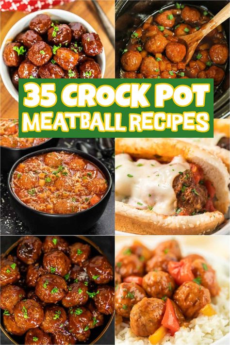 Crock Pot Meals With Meatballs, Super Bowl Dinner Ideas Crock Pot, Crockpot Meatballs Party, Fall Crockpot Recipes Meatballs, Easy Potluck Meatballs, Recipes For Meatballs In Crockpot, Potluck Meatball Recipes, Sticky Meatballs Crockpot, Weenies And Meatballs In Crockpot