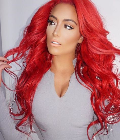 See this Instagram photo by @bellamihair • 1,260 likes Natalie Eva Marie, Sports Athletes, Professional Hair Tools, Amazing Hairstyles, Red Haired Beauty, Wwe Women, Bright Red Hair, Eva Marie, Red Head