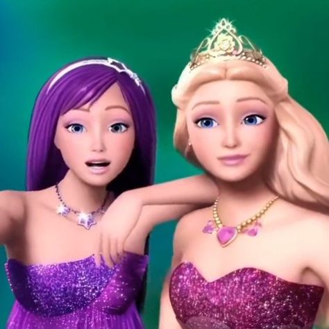 Barbie The Princess And The Popstar, Barbie Pp, Barbie Princess And The Popstar, Princess And The Popstar, Movie Duos, Barbie Cosplay, Barbie 12 Dancing Princesses, Barbie Aesthetic, 12 Dancing Princesses