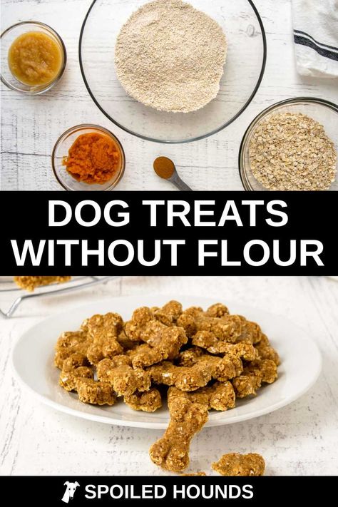 Homemade Dog Treats without flour are made with oats, pumpkin, applesauce, and cinnamon. Get the easy recipe and find out how to make the best treats for dogs with no flour. These crunchy baked dog treats have healthy and simple ingredients without preservatives. #dogtreats #homemadedogtreats #diydogtreats Dog Treats Without Flour, Pumpkin Applesauce, Dog Treats Homemade Pumpkin, Baked Dog Treats, Best Treats, Concrete Painting, Dog Treats Homemade Easy, Easy Dog Treat Recipes, Make Dog Food