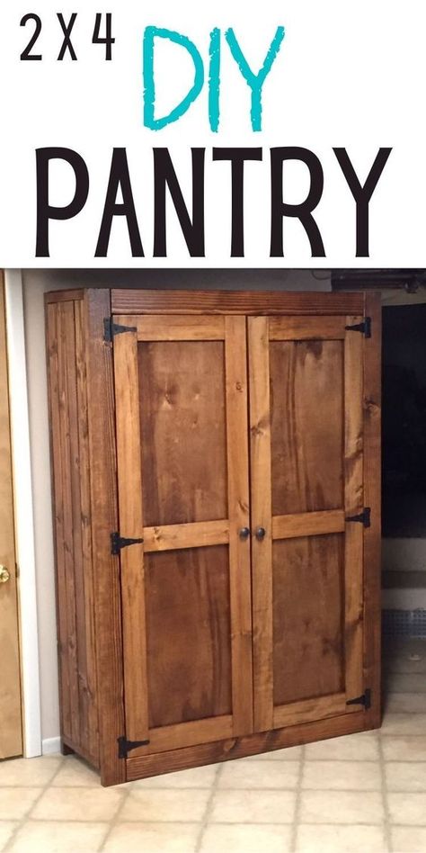 2x4 Pantry, Diy Pantry Cabinet, Stand Alone Pantry, Checklist New Home, Home Maintenance Schedule, Home Maintenance Tips, Built In Pantry, Home Maintenance Checklist, Diy Pantry