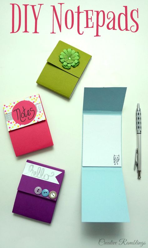 Easy DIY notepad using scrap paper and simple craft supplies. Video tutorial Diy Notepad, Diy Notebooks, Diy Tumblr, Diy And Crafts Sewing, Diy Simple, Diy Notebook, Kool Aid, Paper Crafts Diy Tutorials, Paper Crafts Diy Kids