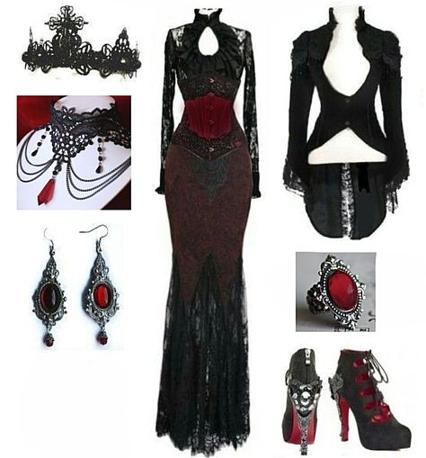 Alternative Outfit Ideas, Romantic Goth Outfits, Vampire Outfit, Punk Cosplay, Vampire Fashion, Vampire Dress, Goth Outfit Ideas, Books And Art, Vampire Clothes