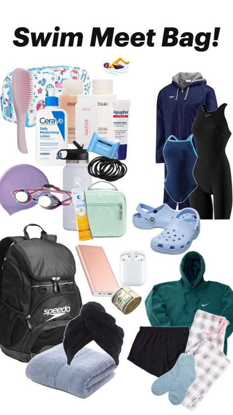 What to bring to a big meet! These are just the essentials you can bring nothing you want ❤️ Swim Training Plan, Swimming Jokes, Swimming Drills, Swimming Funny, Swimming Motivation, Swimming Memes, Swimming Pictures, Swimmer Problems, Swimming World