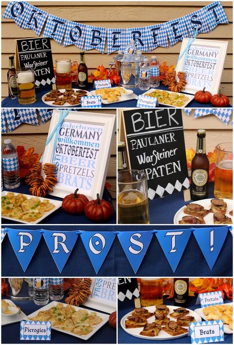 Oktoberfest Party Decorations with FREE PRINTABLES.  Beer Festival Party Ideas, German Party Decor, Octoberfest Printables, Banners & Signs, Oktoberfest Food Octoberfest Party Ideas, Beer Garden Party, Oktoberfest Hairstyle, Oktoberfest Invitation, Oktoberfest Party Decorations, Octoberfest Party, German Party, Oktoberfest Decorations, Oktoberfest Food