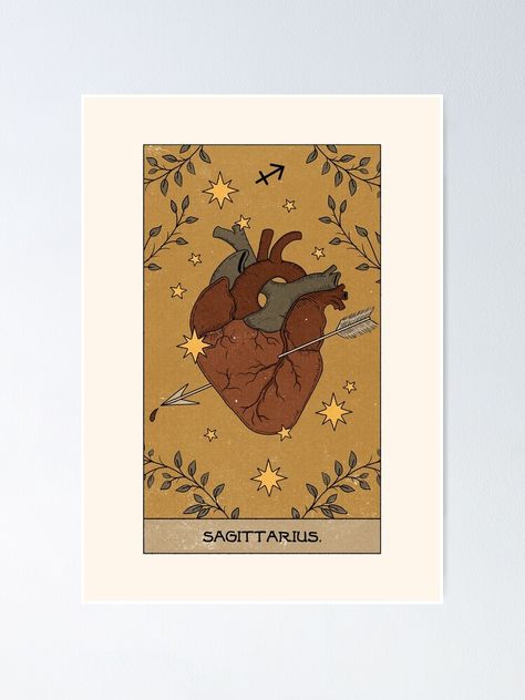 "Sagittarius" Poster by thiagocorream | Redbubble Sagittarius Poster, Sagittarius Tarot, Inspo Wall, Sagittarius Art, Room Collage, College House, Xmas Card, Tarot Art, Home Wall Art