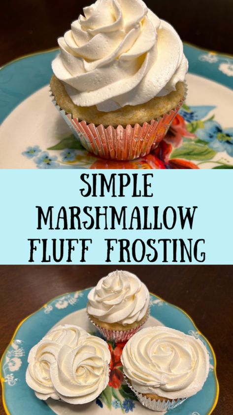 If you’re looking for a light, fluffy frosting, one that’s a little different from a traditional buttercream, you’re going to love this delicious marshmallow fluff frosting! Best of all, it comes together in minutes! Icing With Marshmallow Fluff, Marshmallow Fluff Frosting Recipe, Ermine Frosting Flavors, Pop Rocks Frosting, Whipped Marshmallow Frosting, Different Types Of Frosting For Cakes, How To Make Fluffy Frosting, Light Fluffy Frosting Recipe, Light Fluffy Buttercream Frosting