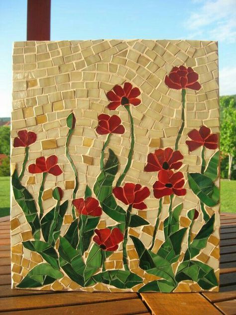 L'art Du Vitrail, Mosaic Garden Art, Floral Mosaic, Mosaic Art Projects, Mosaic Stained, Mosaic Tile Art, Mosaic Flowers, Mosaic Artwork, Mosaic Garden