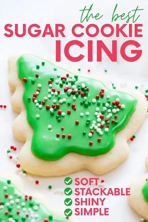 This is the best icing recipe for decorating sugar cookies. It’s easy to make, and dries into a nice and smooth finish. Plus, there's an option without corn syrup! Xmas Fudge, Best Sugar Cookie Icing, Best Icing Recipe, Decorating Icing Recipe, Migas Recipe, Sugar Cookie Icing Recipe, Best Sugar Cookie, Cookie Icing Recipe, Sugar Cookie Icing