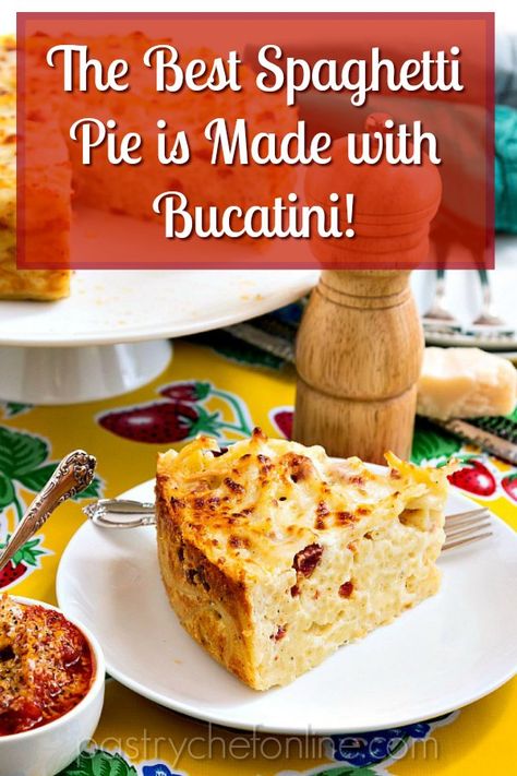 Macaroni Pie Italian, White Spaghetti Pie Recipe, Spaghetti Pie With Ricotta, Italian Pies, Leftover Pasta Recipes, Spaghetti Pie Recipes, Macaroni Pie, Pasta Queen, Pasta Pie