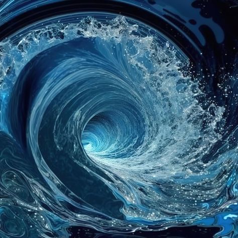 Photo the water swirls into a whirlpool ... | Premium Photo #Freepik #photo #ocean-waves #deep-water #blue-sea #ocean-texture Greek Monsters, Sea Texture, Ocean Art Painting, Water Swirl, Water Movement, Waves Photography, Ocean Deep, Water Element, Textured Waves