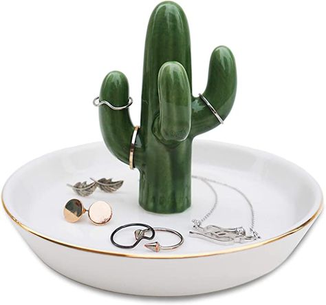 Mono Living Cactus Ring Holder Jewelry Holder Boho Bedroom Décor Bedroom Décor Aesthetic Desk Tray Decorations Ring Holder for Her Plant Lady Birthday Decorations Teen Girl Trendy Room Gifts for Women : Clothing, Shoes & Jewelry Cactus Ring Holder, Jewelry Tree Display, Tropical Necklace, Cactus Ring, Cactus Ceramic, Ceramic Jewelry Dish, Cactus Jewelry, Dish Ceramic, Tanah Liat